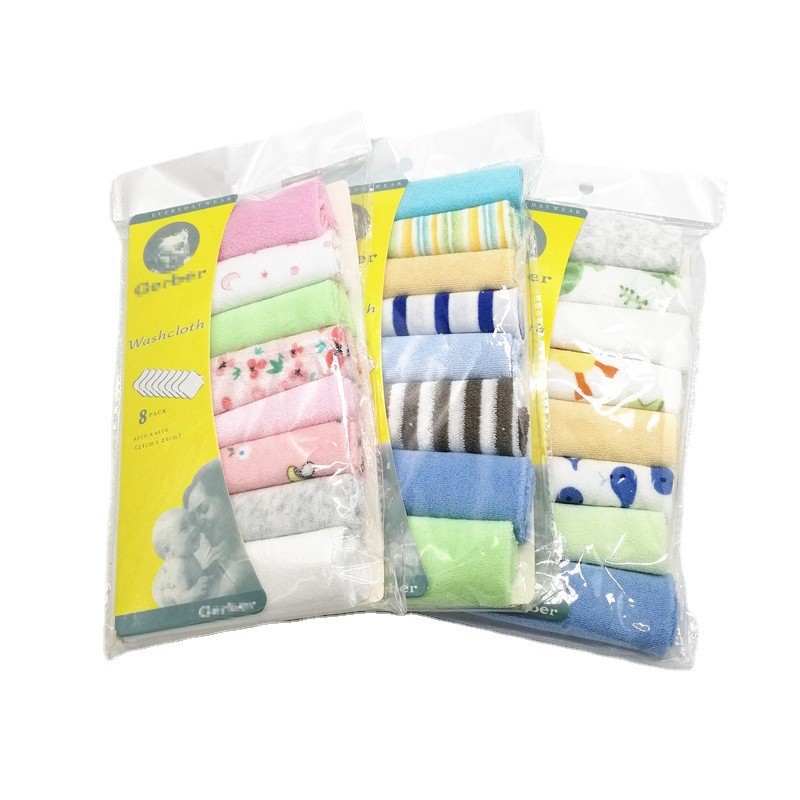 Picture of Foreign trade cross-border small square baby saliva towel small towel baby handkerchief milk towel 8 baby supplies