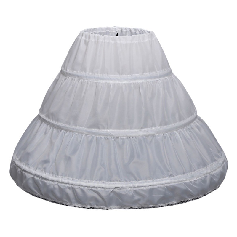 Picture of Children's Princess Skirt Skirt Skirt Girl's Little Dress Pruffled Skirt Wedding Dress Long Skirt Steel Ring Fishbone Cartilage Skirt Accessories