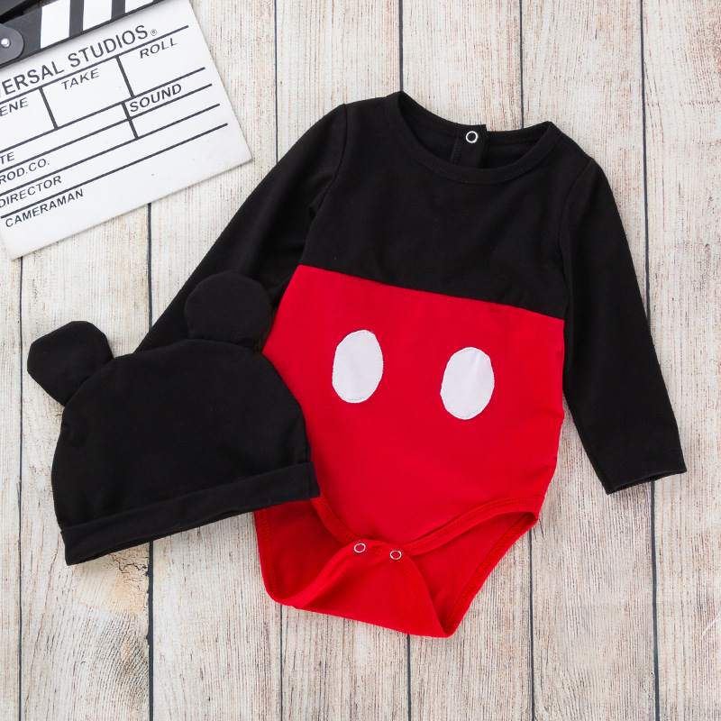 Picture of Baby Spring & Fall Long-Sleeved Harem Newborn Clothes Hat Set Male and Female Baby Fart Clothes Factory Direct Sale
