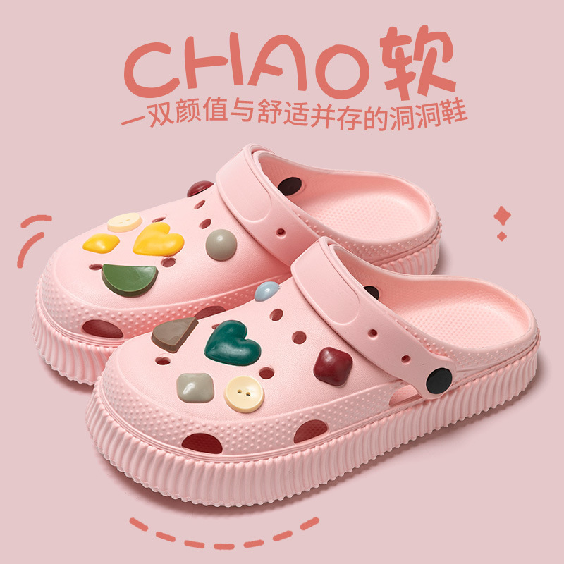 Croc Shoes for Girls, Outer Wear for Couples, Baotou Slippers, Women's Sandals, Women's Home Shoes, Women's Sandals, Men's Clogs, Men's Clogs