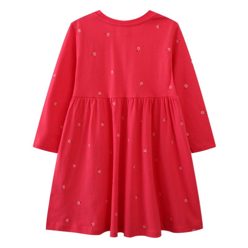 Picture of European and American Girls dress Long Sleeve Girls Princess Skirt Children's Cute Knitted Spring Skirt Distribution
