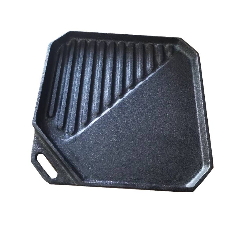 Picture of Tors Export Japanese Cast Iron Thickened Flat Baking Pan Outdoor Camp Cooking BBQ Pan Teppanyaki Pan