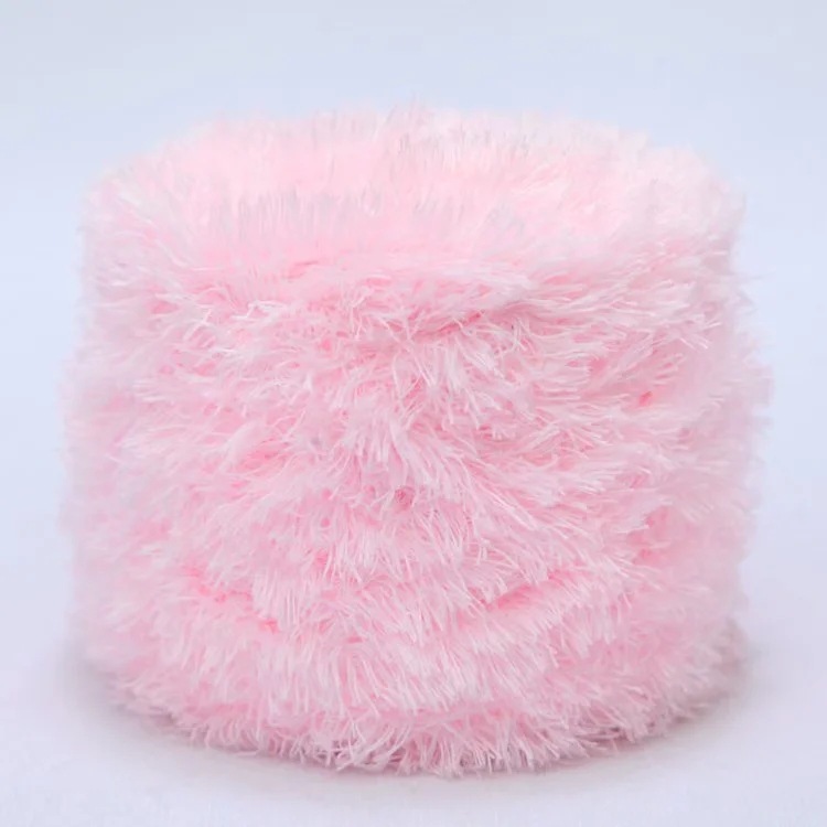 Picture of Crystal Coral Velvet Thick Thread Imitation Fur Scarf Hat Baby Baby Thread Hand-Knitted Wool Ball
