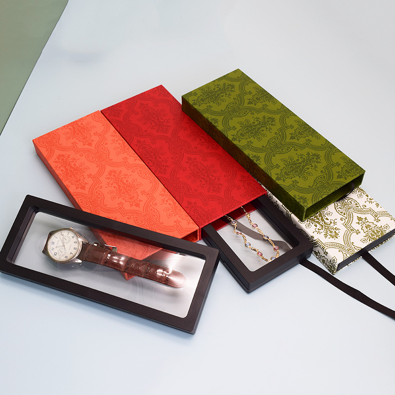 9 * 23pe suspended film box oversized rectangular retro pull box jewelry jewelry box display box necklace