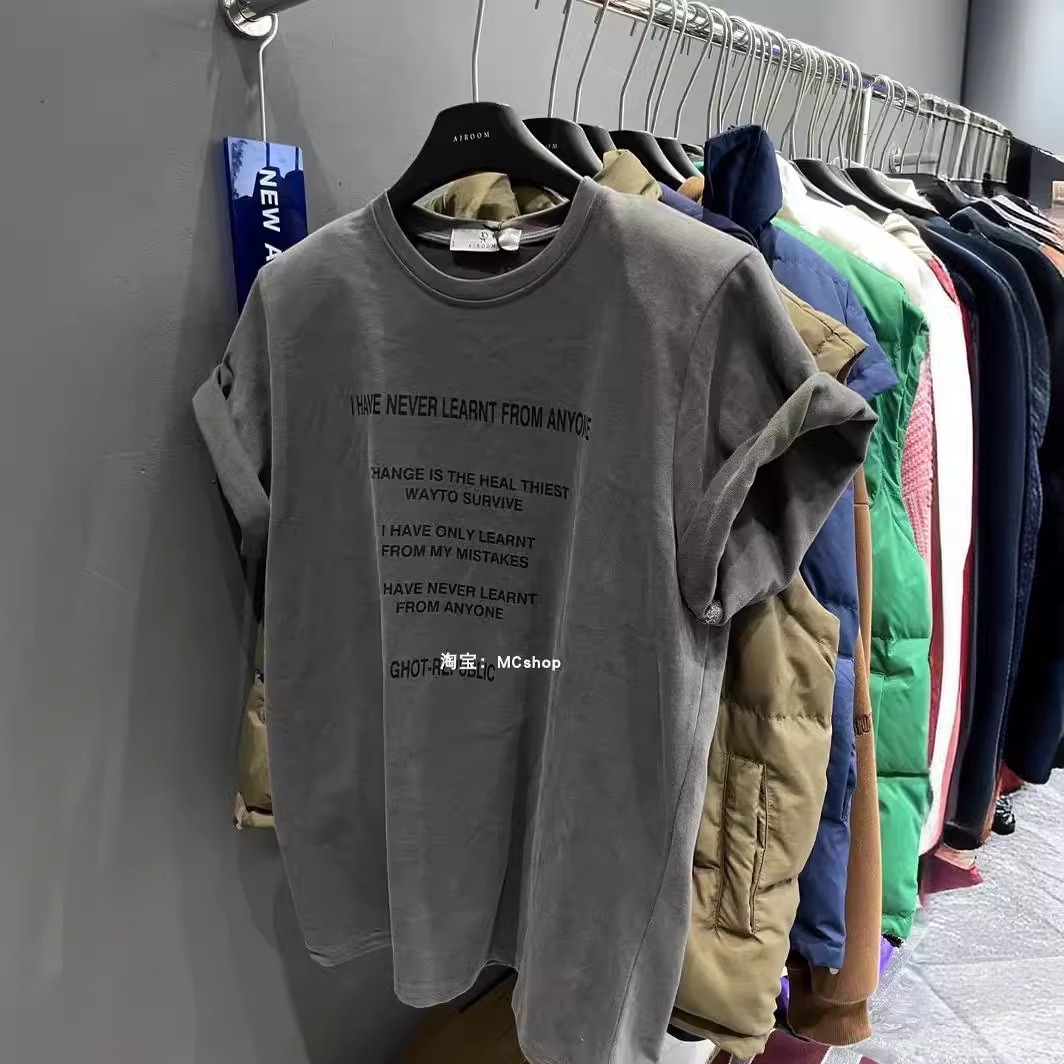 South Korea Dongdaemun 2025 Early Autumn New Letter Print Simple Fashion Round Neck Short-Sleeved T-Shirt Women's Tops Ins Trend