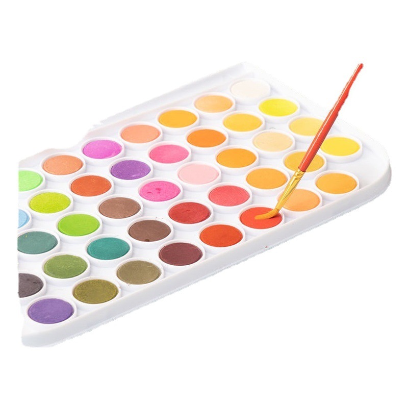 Solid Watercolor Round Cake Beginners 12/36/48 Solid Watercolor Pigment Set Set Sub-pack Children's Drawing Paper