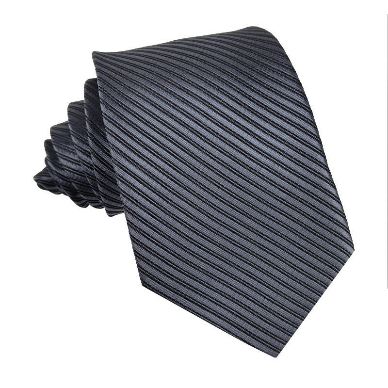 Picture of 25 New 8cm Polyester Jacquard Stripesd Tie 7cm Men's and Women's Business Formal Wear Casual High-End Red Black Blue