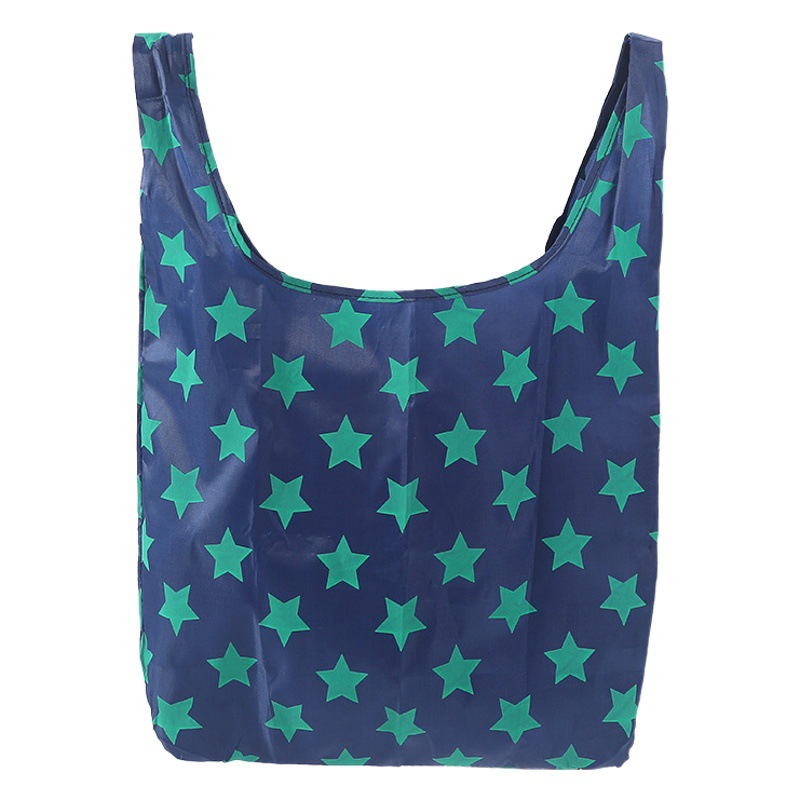 Casual Foldableable Shopping Bag, Convenient Eco-Friendly Bag, Waterproof Grocery Shopping Bag, Creative Polyester Vest Bag, Travel Storage Bag