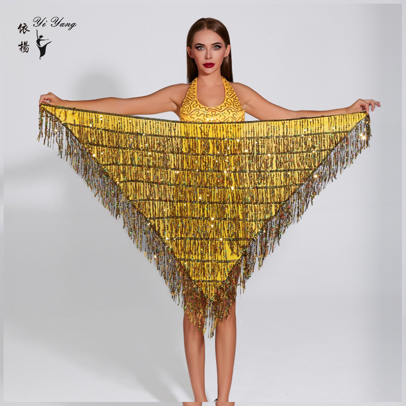Picture of New Belly Dance Tassel Triangle Waist Chain Hips Practice Stage Party Performance Hip Waist Performance Clothes