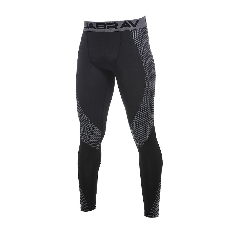 Picture of Breathable Elastic Compression Cropped Sports Tights Men's Basketball Outdoor Running Quick-drying Compression Pants Men's