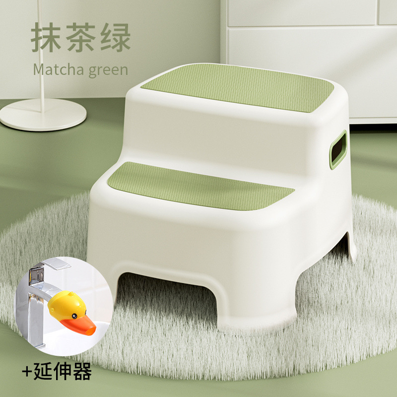 Picture of Ladder stool, home two-step ladder step, foot pedal, high and low stool, ladder chair, dual-purpose kitchen climbing stool, car wash stool, two-step stool