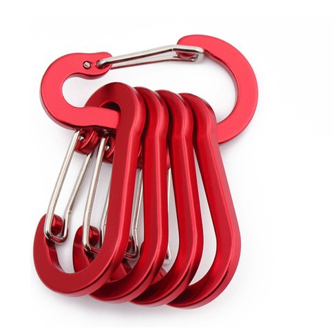 Picture of Multicolor Aluminum Alloy Steel Wire No.5 Outdoor Gourd Mountaineering Buckle Backpack Kettle Hanging Buckle Hanging Buckle Squashed Spring Buckle