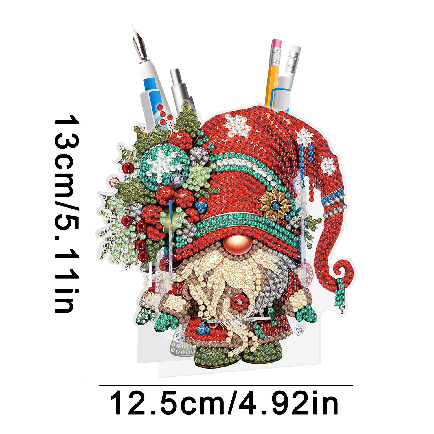 Picture of Diamond painting peripheral pen holder transparent PVC pen holder foreign trade new creative handmade stick drill desktop storage ornaments