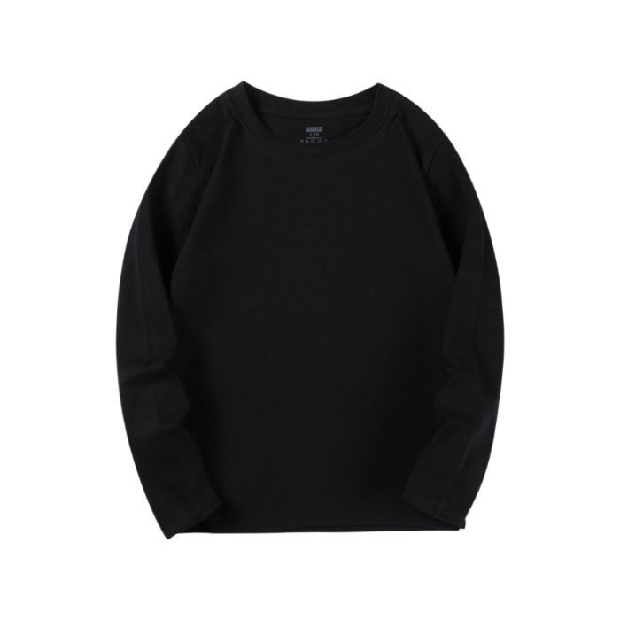 Picture of Children's Light Plate Long Sleeve 100 Cotton 200g Solid Color Children's Wear Base Shirt Blank Top T-Shirt