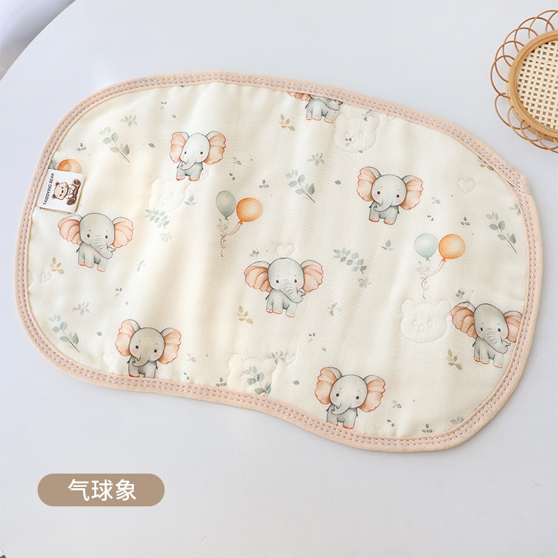 Picture of Sweat-Absorbent and Non-Stuffy Cartoon Kidsren's Pillow, Soft and Breathable Eight-Layer Gauze Baby Pillow, Cloud Pillow, Newborn Category a