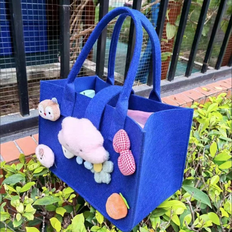 Handbag Tote Bag Mid-Autumn Festival Cartoon Felt Bag Souvenir Small Bag Baby Full Moon Banquet Bag Mid-Autumn Festival Souvenir