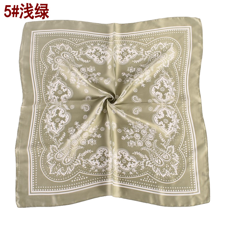 Picture of Europe and the United States hot sale vintage paisley small cashew flower 70*70 satin square scarf ladies small scarf wholesale