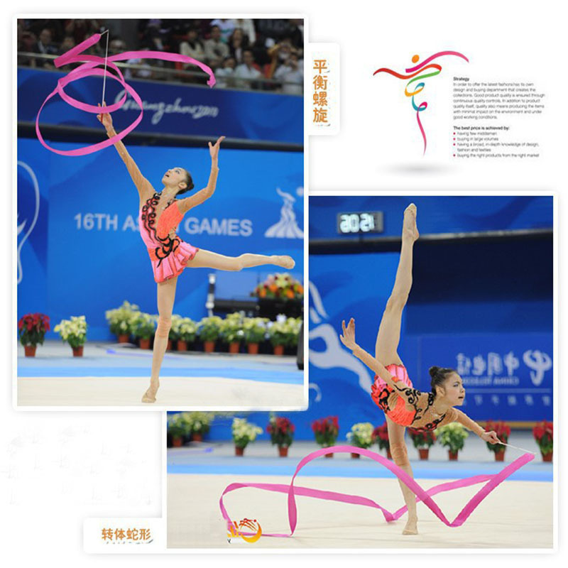 Picture of Factory Direct Wholesale 4m Kidsren's Dance with Toy Props Hardcover Ribbon Ribbon Artistic Gymnastics with Ribbon