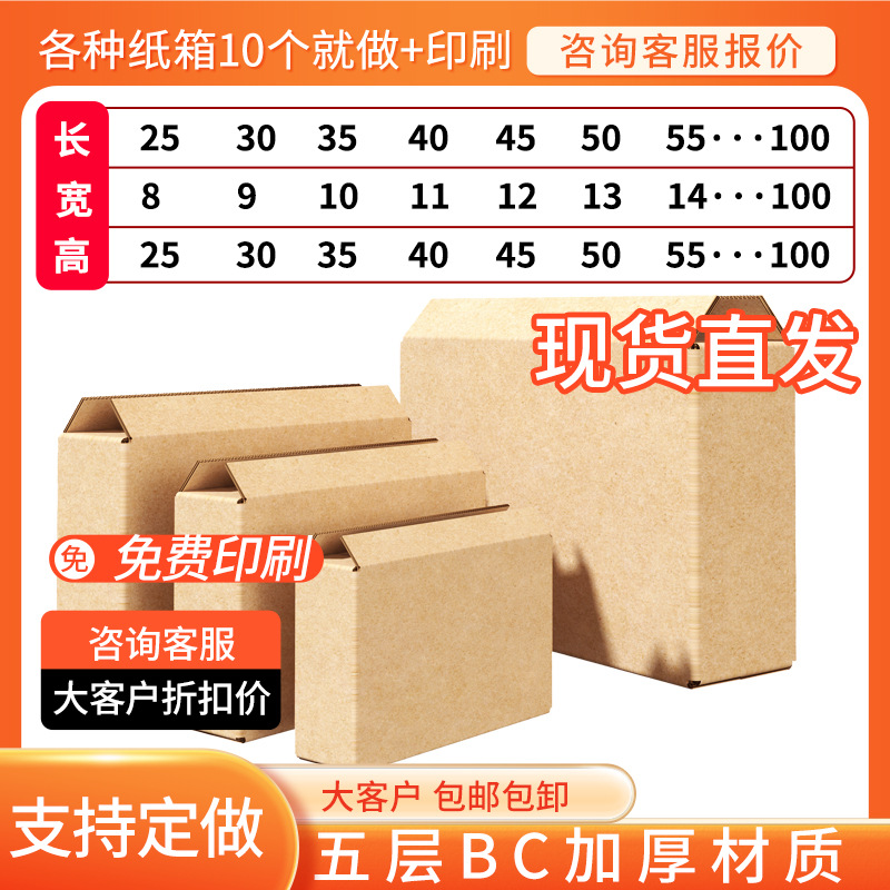 Small Opening Flat Square Large Carton Box Ready for Express Delivery 5-Layer Extra Hard Side Opening Photo Frame Drawing Board Toy Carton