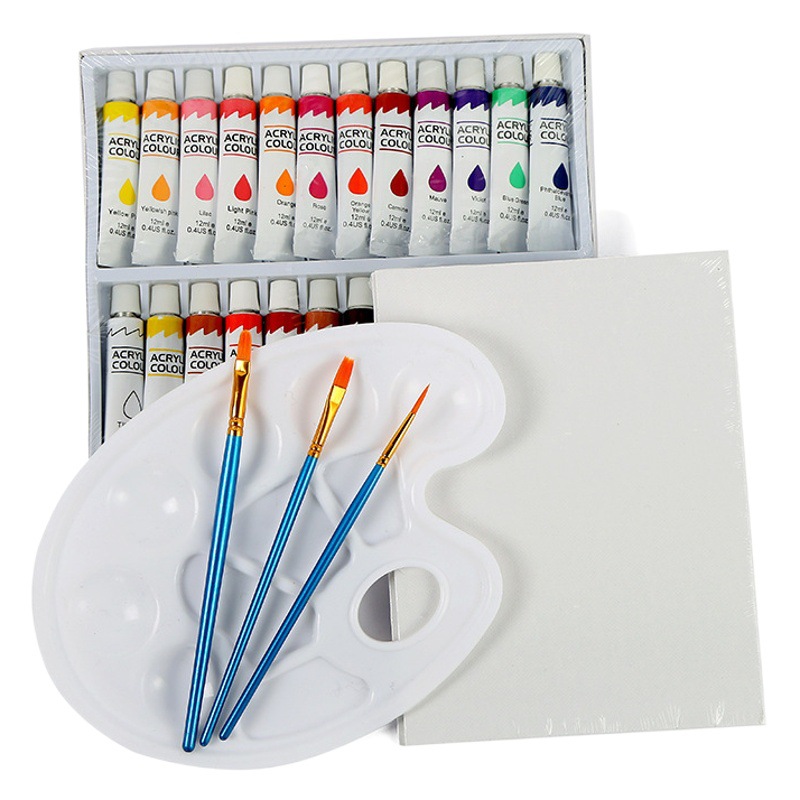 Beginner acrylic paint suit textile diy hand painted watercolor palette brush drawing board suit factory wholesale