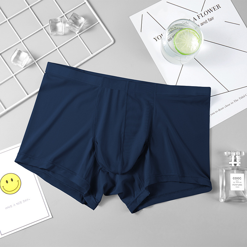 Picture of Clearance Summer Ice Silk Detachable Men's Underwear Ultra-Thin Fully Transparent Quick-Dry Elephant Trunk Boxer Briefs Breathable Quick-Dry