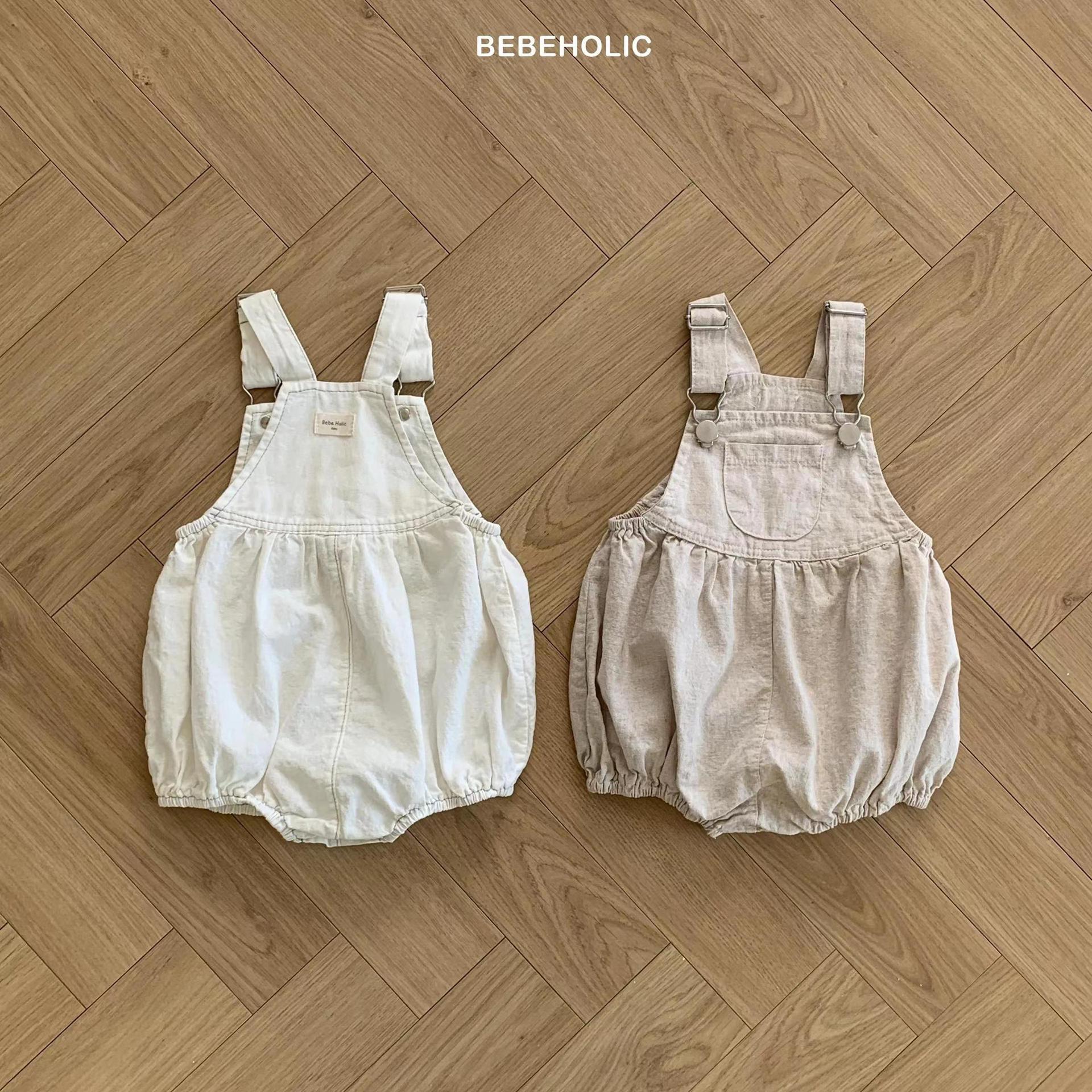 Infant Korean-style 24 Summer Strap Pants Hare Clothes for Boys and Girls Baby Cute Sleeveless Bag Fat Clothes Climbing Wear Thin