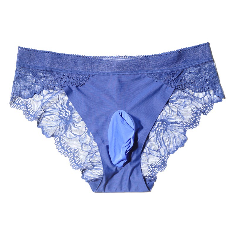 Sexy Men's bag underwear seamless mid-waist ice silk underwear belt jj set sexy temptation bullet separation briefs