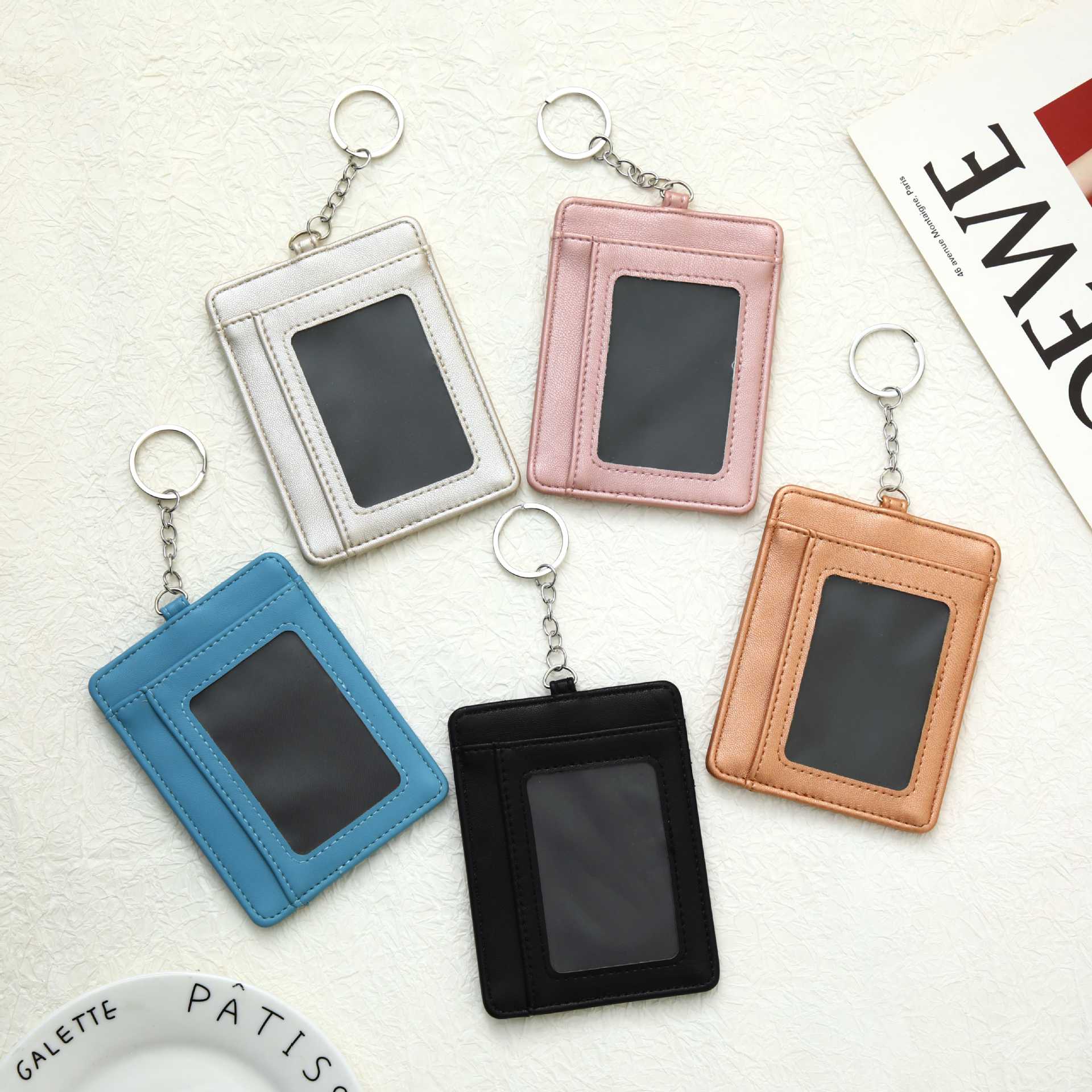 Picture of Cross-border Card Bag Ins Women's Advanced Sense Multi-card Small Bag PU Zipper Wallet Convenient Key Bag Card Case Bag