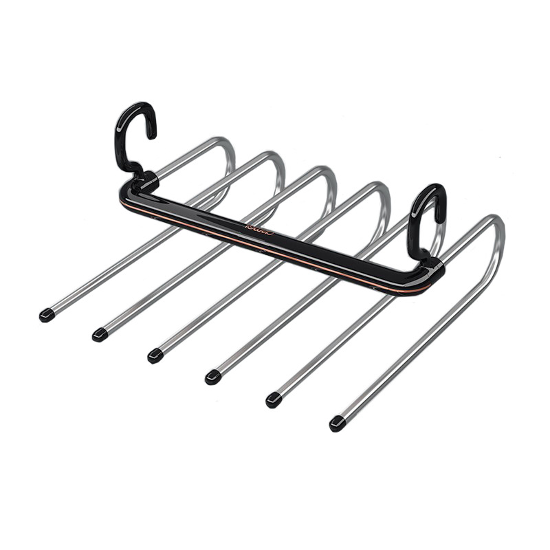 Picture of Folding Pants Rack Household Pants Clip Hanger Special Multi-layer Multi-functional Pants Hanger Seamless Anti-slip Pants Storage Artifact