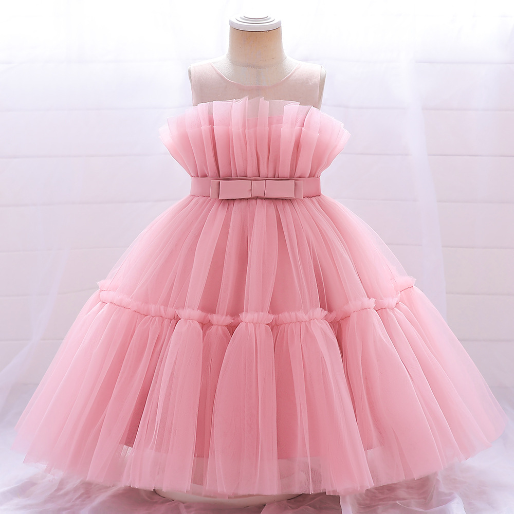 Amazon cross-border new girls dress European and American puffy skirt mesh birthday princess dress children's dress