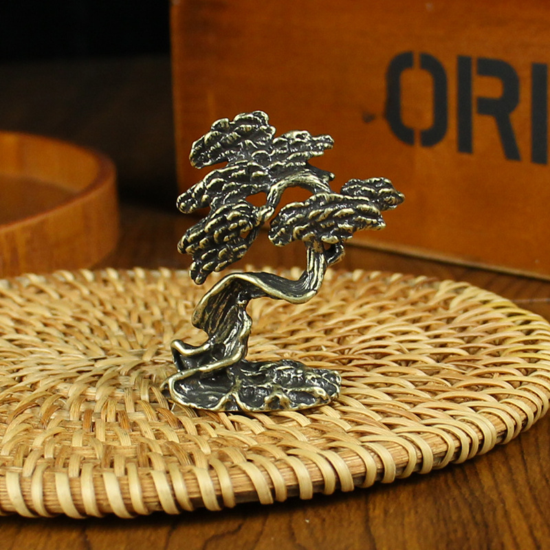 Picture of Brass welcome pine desktop tea table tea pet pure copper ornaments metal copper ware men and women small copper ornaments factory wholesale