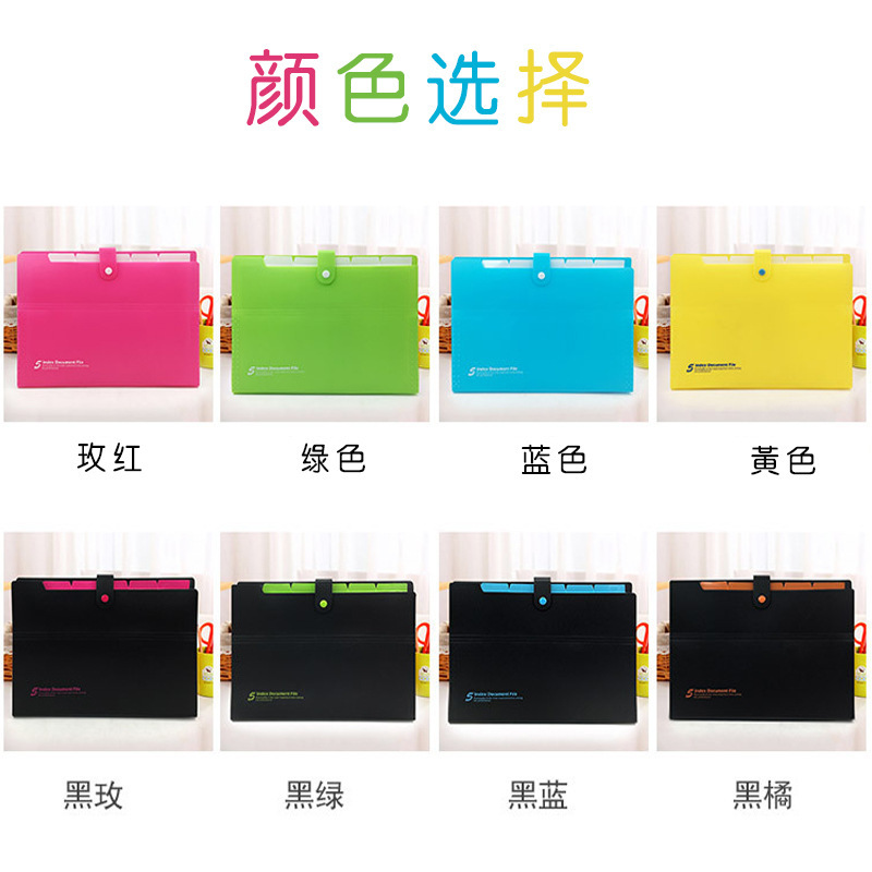 Picture of Plastic organ bag a4 multi-layer organ bag insert folder business multi-function file bag PP file bag in stock