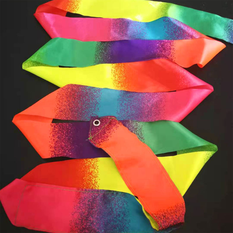 Picture of Gymnastics Ribbon 2m Gradient Color Dance Ribbon Kidsren's Toy Ribbon Square Dance Ribbon