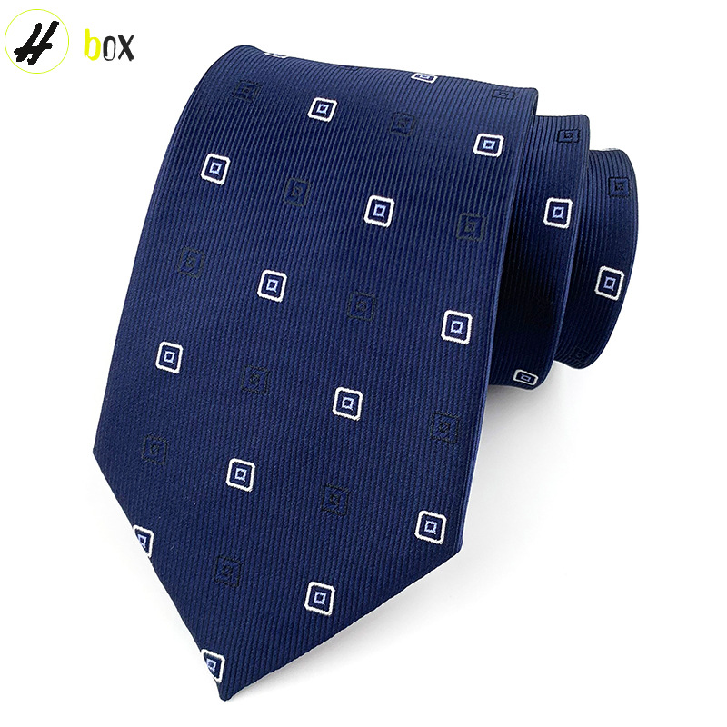 Picture of Men's Tie Jacquard Silk 8cm Hand Tie Professional Dress Interview Business Stripe Tie Men's in stock Wholesale