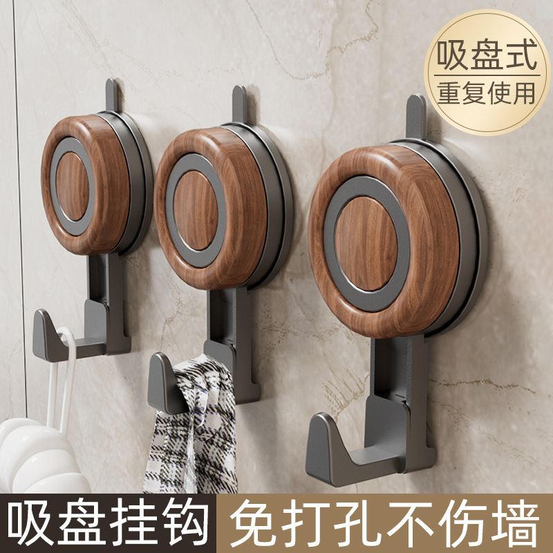 Suction cup hook non-perforated sticky hook strong load-bearing bathroom wall door rear seamless light luxury hook for reuse