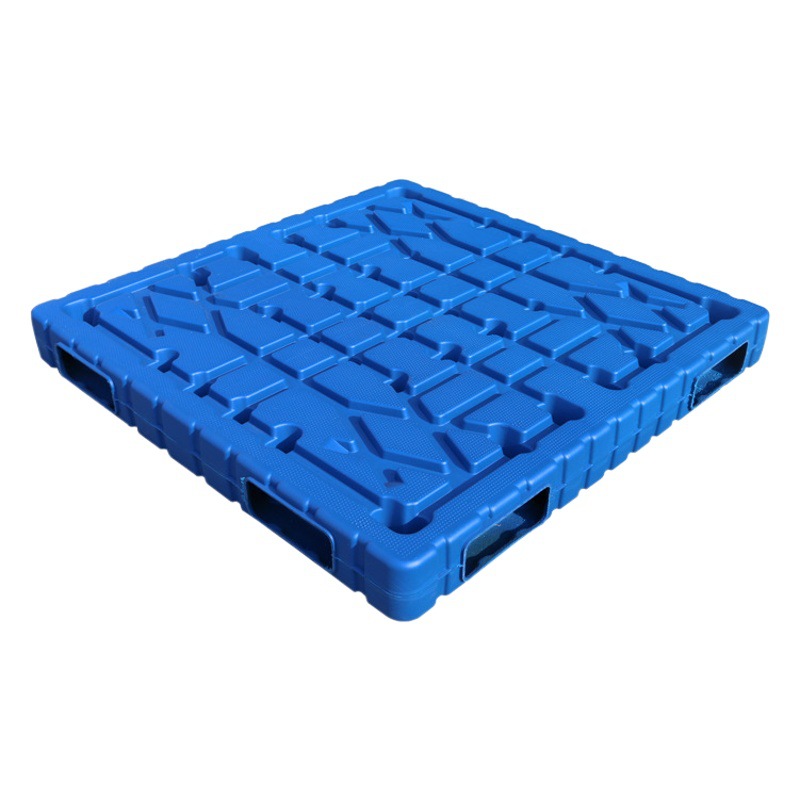 Blow molding double-sided integrated plastic pallet double-sided thickened plastic moisture-proof board can be stacked logistics forklift pad