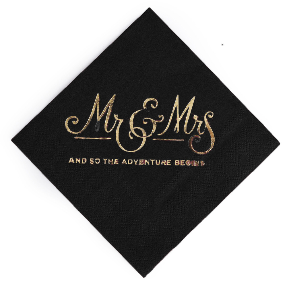 Picture of Cross-border New Hot Selling 100 Piapers Bronzing Disposable Napkins Birthday Party Tissue for Amazon