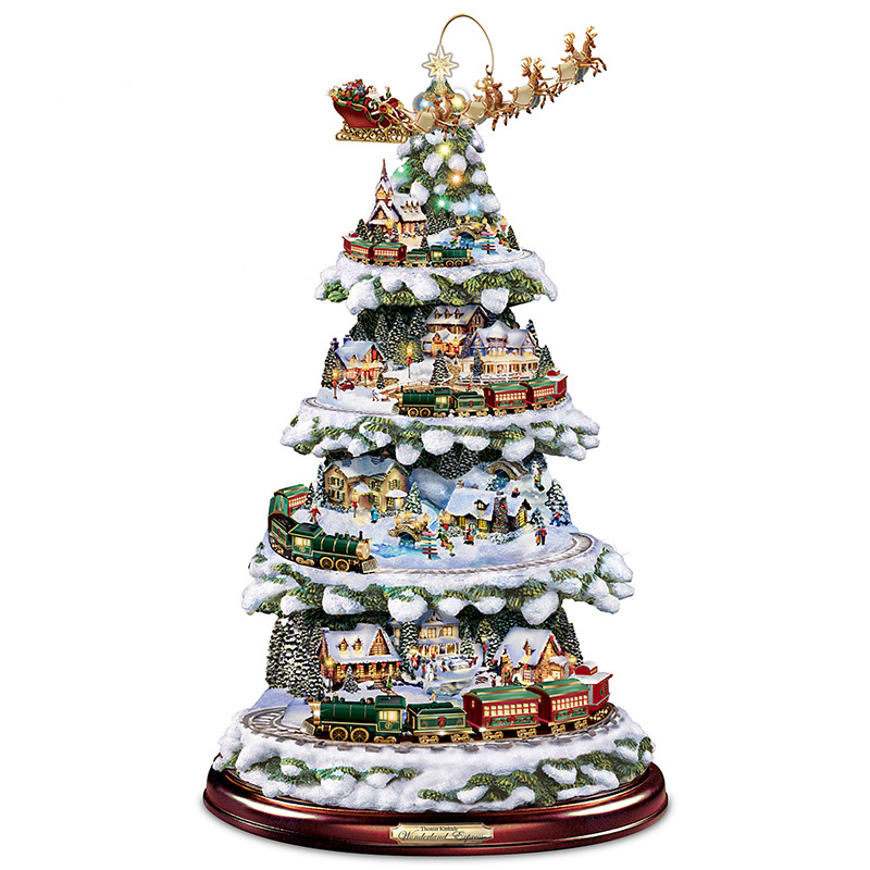 Picture of Cross Border Christmas Tree Crystal Tree Christmas Stickers Decorative Stickers Window Stickers pvc Wall Stickers 20x30cm