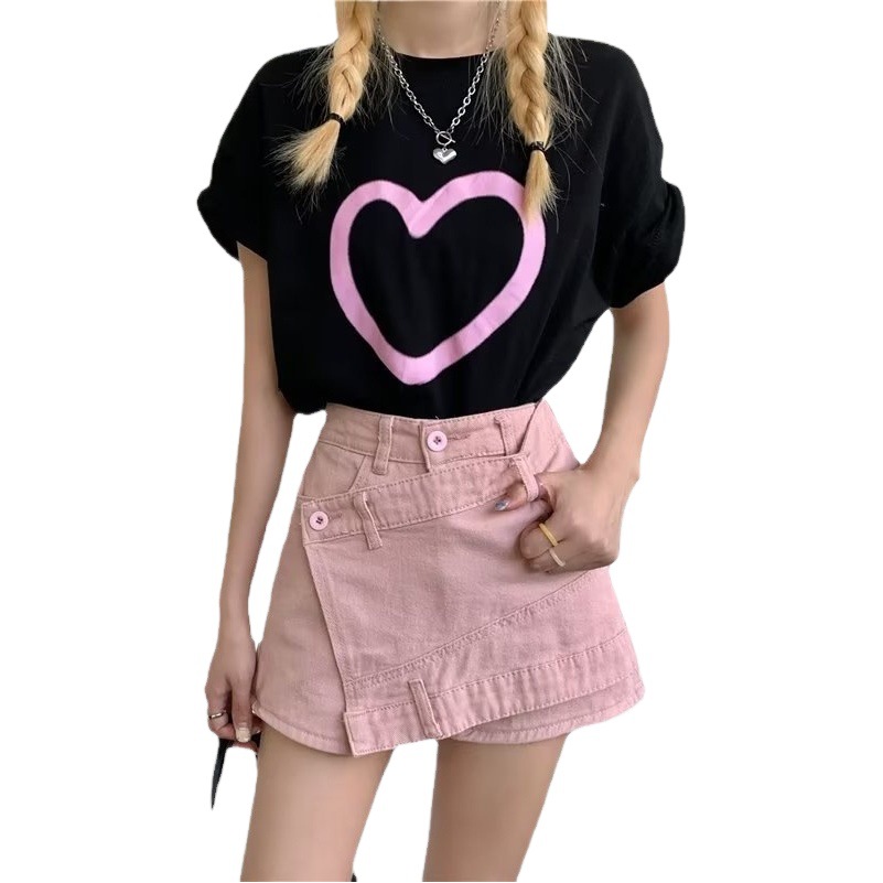 High Waist Denim Shorts Women's 2023 Summer New Design Sense Niche Small People Loose Wide Leg Slim Look Trendy Culottes