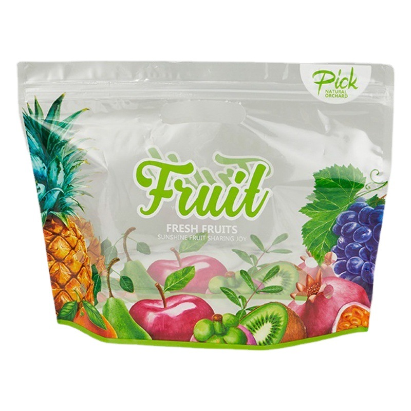 Fruit packaging bag in stock food grade plastic bag perforated fruit bag color printing fruit and vegetable self-sealing bag can be customized