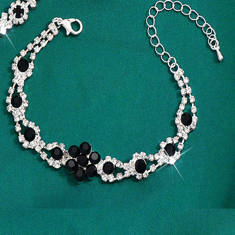 Picture of Fashion European and American new jewelry high-grade crystal gem women's water drop necklace stud earrings bracelet ring