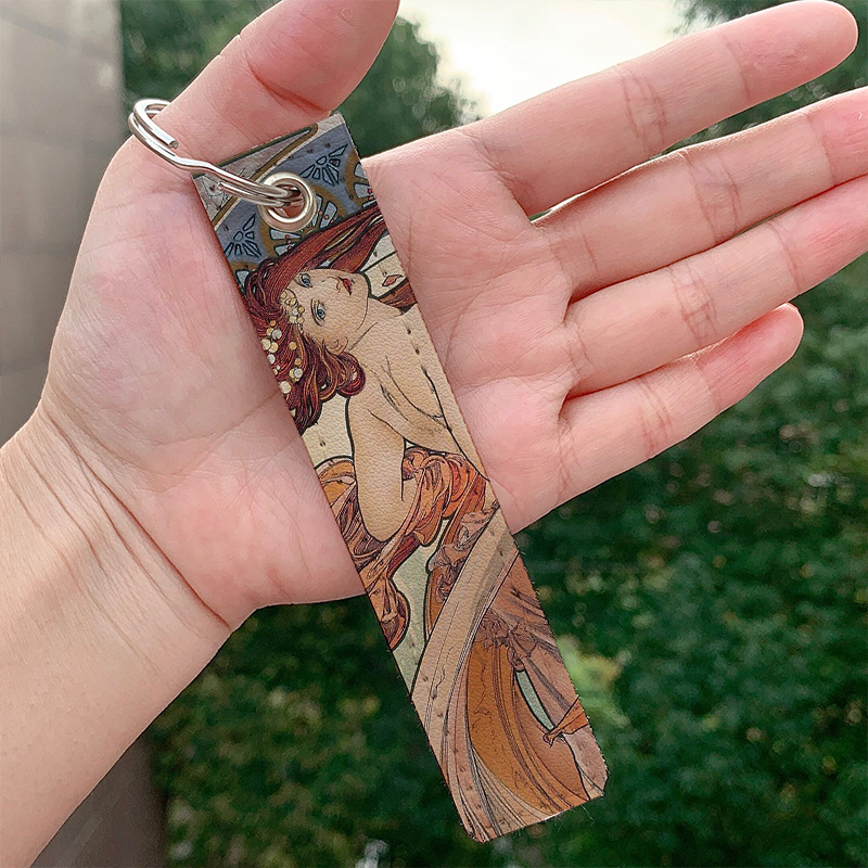 Picture of Amazon Cross-Border European and American Popular Vintage Alphonse Mucha Mucha Mucha Keychain Wholesale
