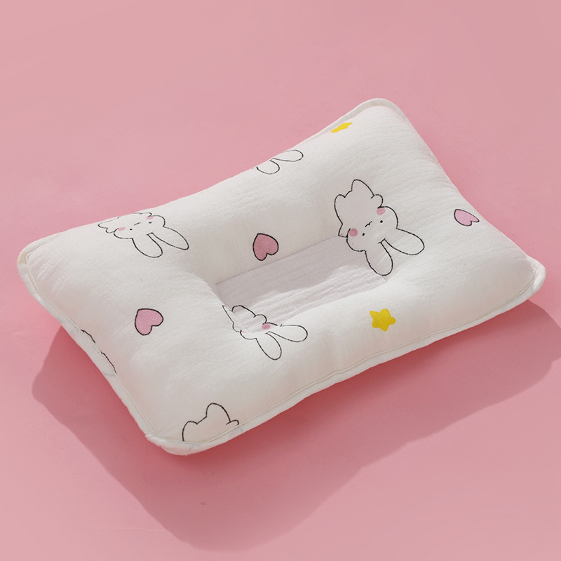 Picture of Baby Pillow Newborn Baby Pillow Shaped Pillow Anti-Eccentric Head Four-Season Universal Printed Gauze Summer Manufacturer Wholesale
