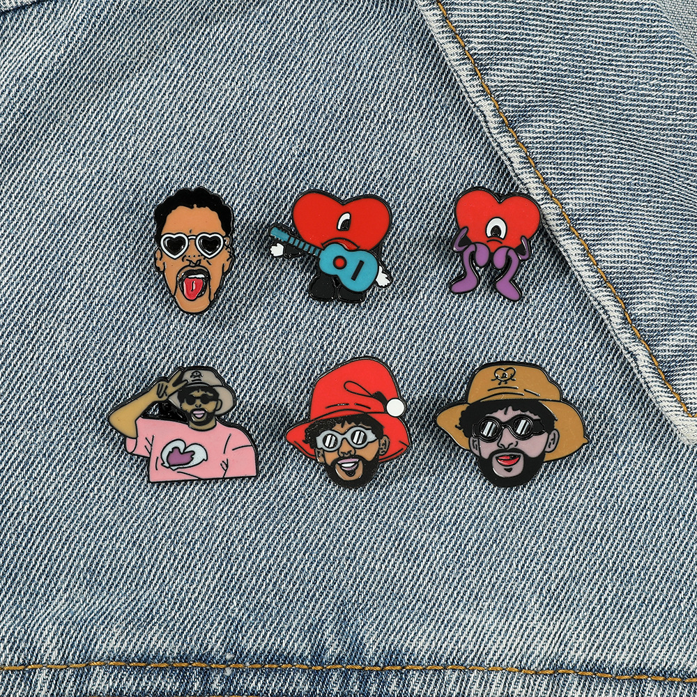 Metal brooch Un Verano Sin Ti Bad Bunny plush Bad Bunny brooch RAP badge