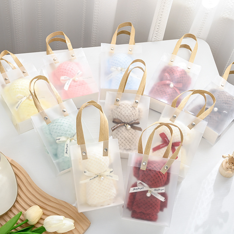 Picture of Coral fleece pineapple Pearl bear towel gift small gift 30*30 opening gift welfare gift