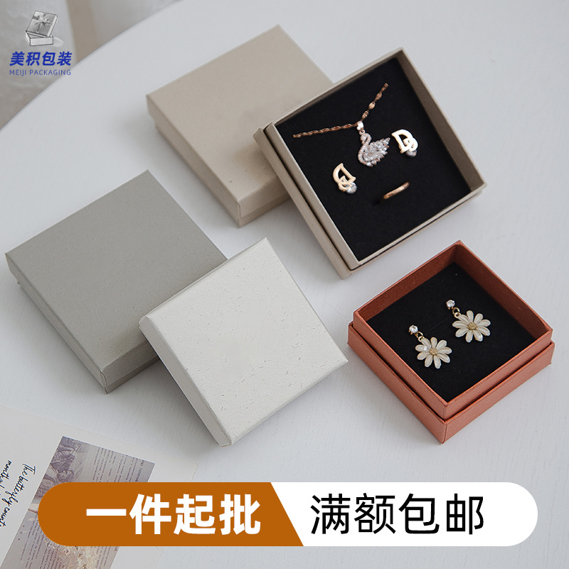 One piece wholesale stone pottery box jewelry box necklace stud earrings pendant ring jewelry packaging box colorful lid box