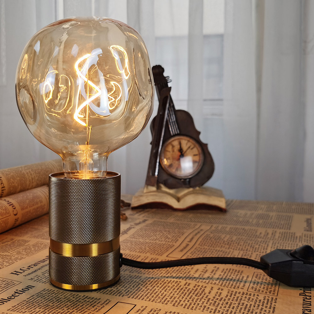 Retro Led Special-Shaped Filament Bulb G125 Creative Stone Warm Light Atmosphere Lamp E27 Screw Dimmable Decorative Lamp
