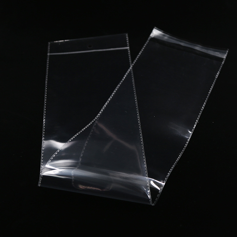 Picture of Thickened Opp White Card Header Bags for Packaging Yuba, Long Strip Plastic Bags with Hanging Holes, Wig Self-Sealing Bags, Wholesale Thickened Version