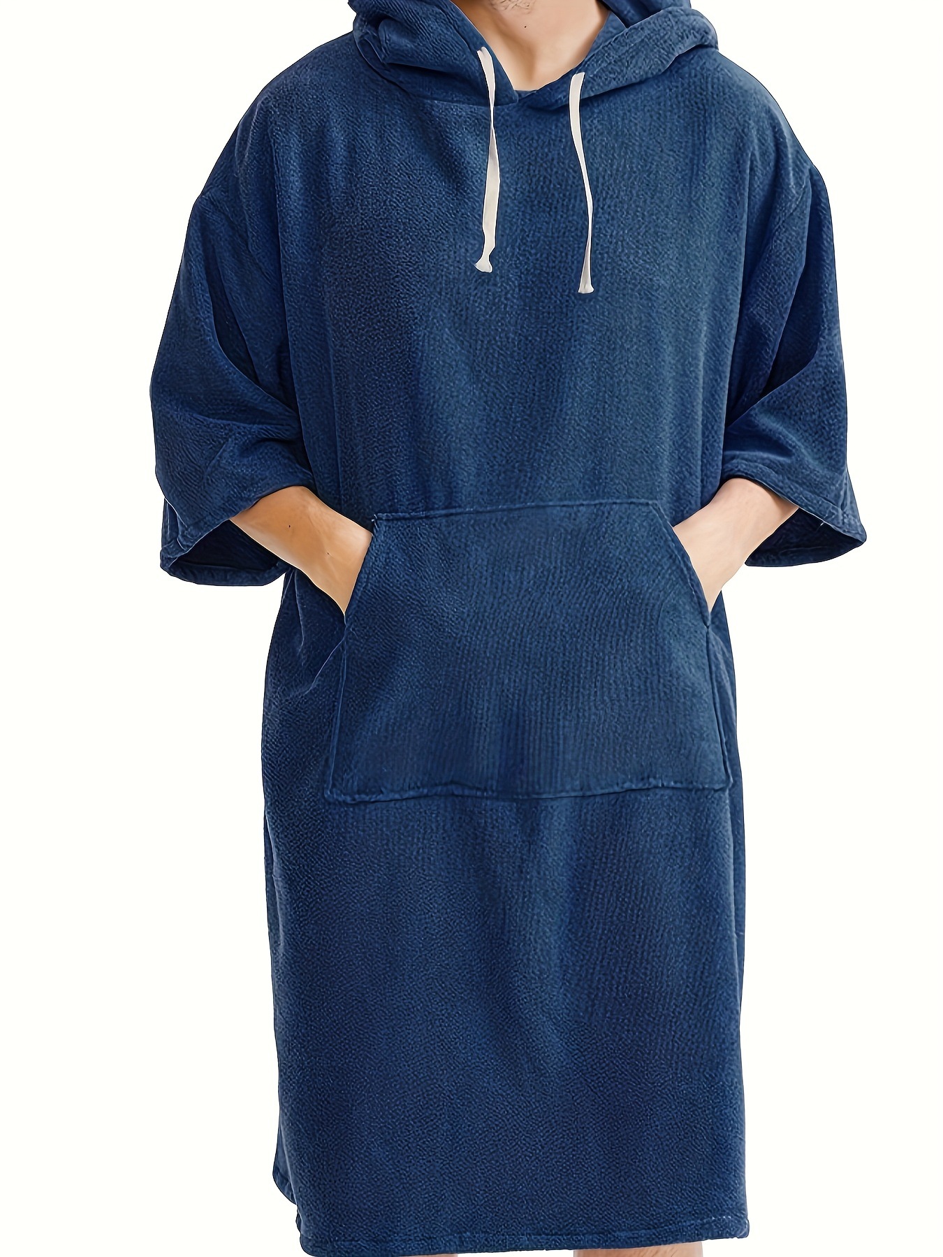 Picture of Thickened Microfiber Hooded Cape Bath Towel Quick-Drying Cape Swimming Beach Surfing Couple Changing Bathrobe