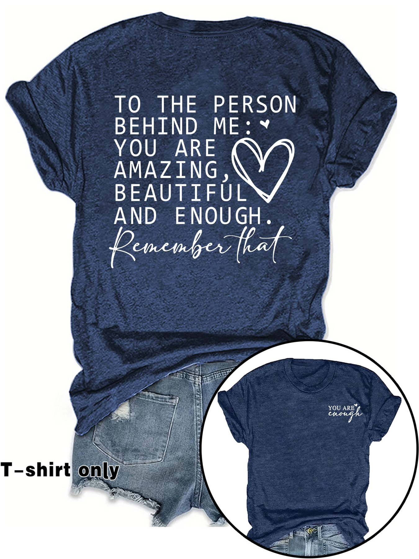 European and American cross-border fashion t-shirt women YOU ARE cuough summer new short sleeve t-shirt women in stock wholesale